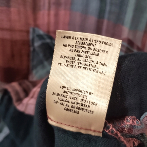 Anthropologie Akemi + Kin Cap Sleeve Plaid Tunic - Size XS - Picture 9 of 9